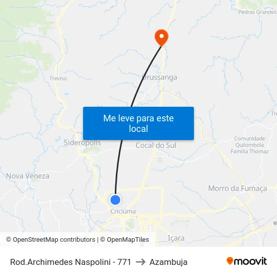Rod.Archimedes Naspolini - 771 to Azambuja map