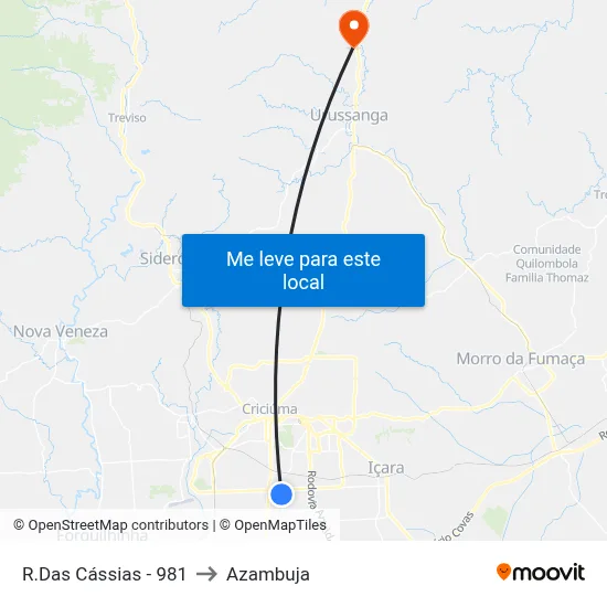 R.Das Cássias - 981 to Azambuja map