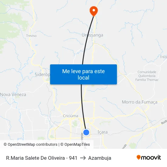 R.Maria Salete De Oliveira - 941 to Azambuja map