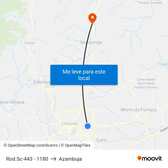 Rod.Sc-443 - 1180 to Azambuja map