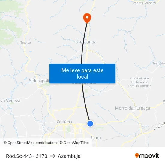 Rod.Sc-443 - 3170 to Azambuja map
