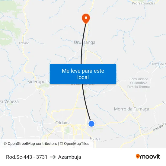 Rod.Sc-443 - 3731 to Azambuja map