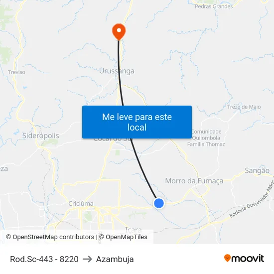 Rod.Sc-443 - 8220 to Azambuja map
