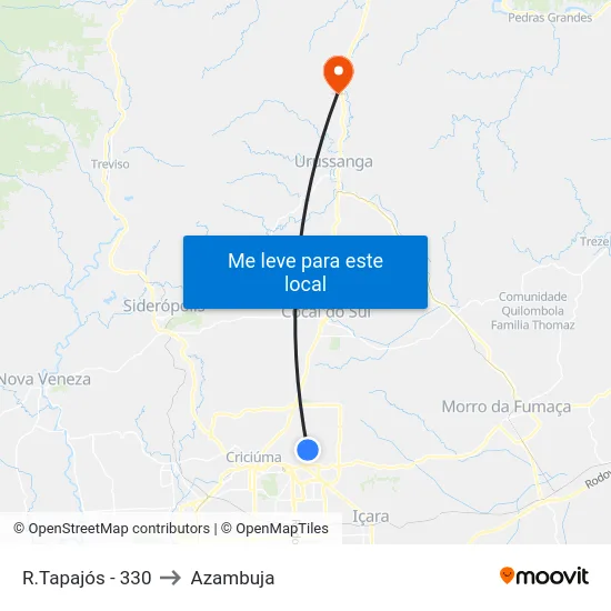 R.Tapajós - 330 to Azambuja map