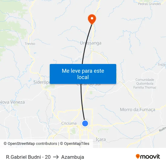 R.Gabriel Budni - 20 to Azambuja map