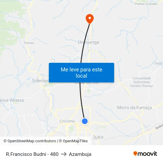 R.Francisco Budni - 480 to Azambuja map