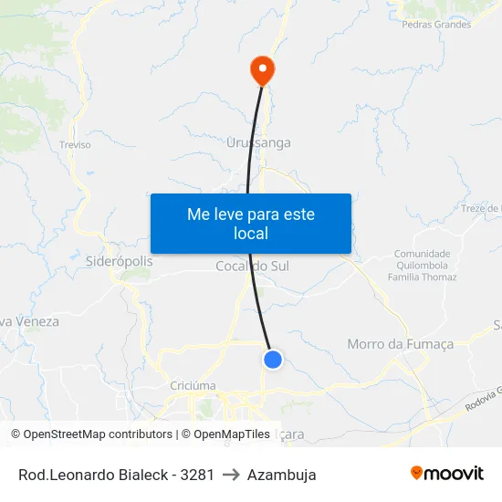 Rod.Leonardo Bialeck - 3281 to Azambuja map