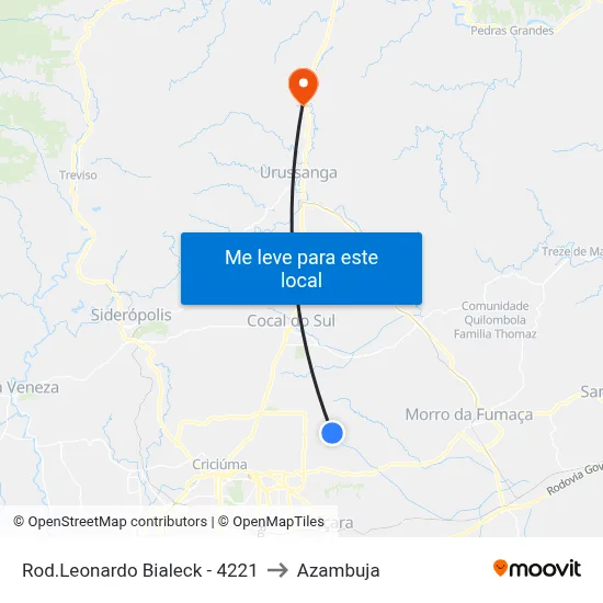 Rod.Leonardo Bialeck - 4221 to Azambuja map