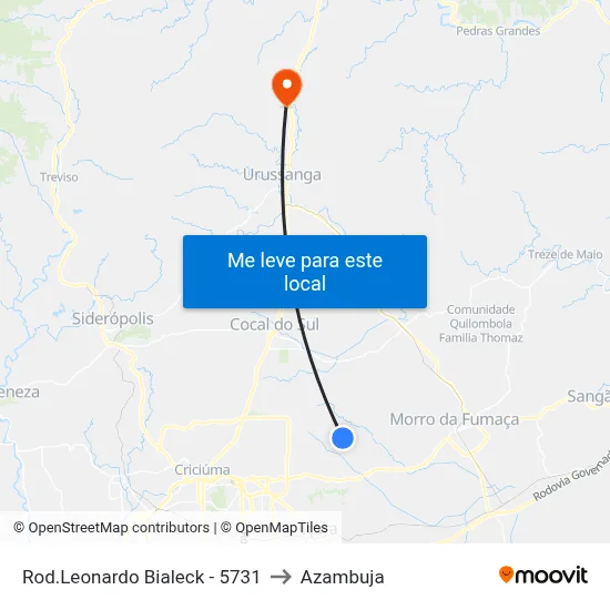Rod.Leonardo Bialeck - 5731 to Azambuja map