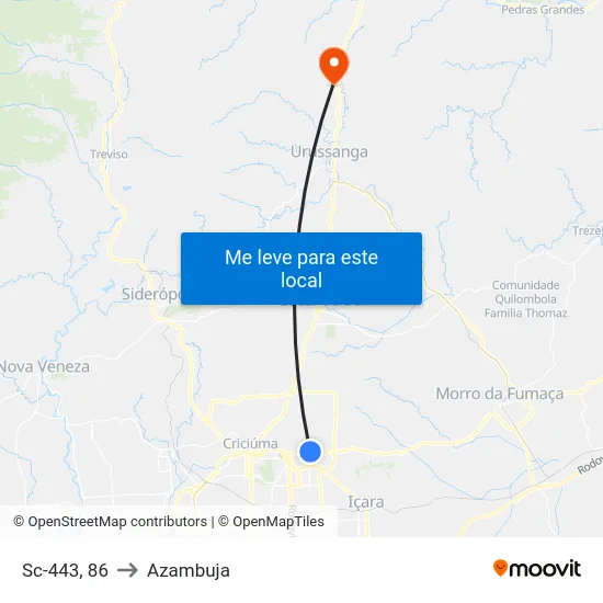 Sc-443, 86 to Azambuja map