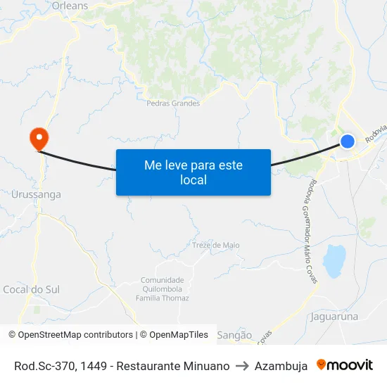 Rod.Sc-370, 1449 - Restaurante Minuano to Azambuja map