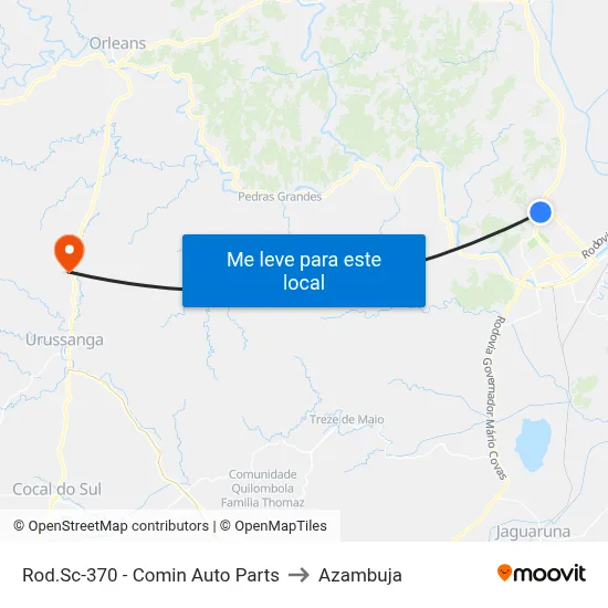 Rod.Sc-370 - Comin Auto Parts to Azambuja map