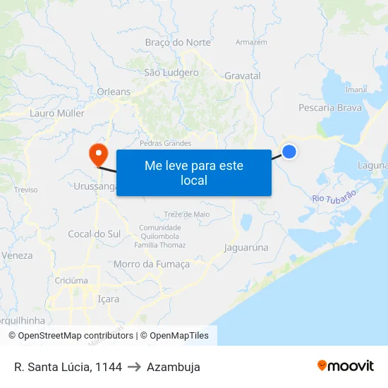 R. Santa Lúcia, 1144 to Azambuja map