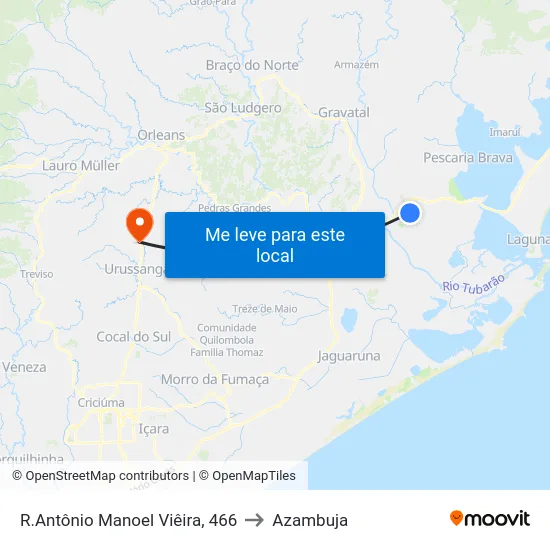 R.Antônio Manoel Viêira, 466 to Azambuja map