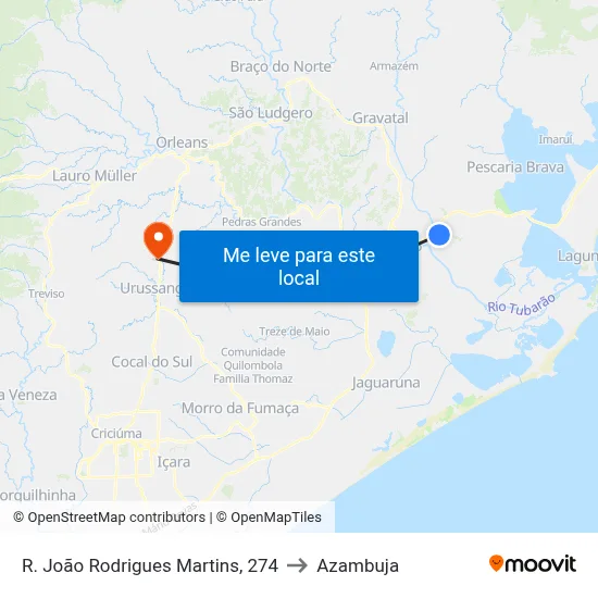 R. João Rodrigues Martins, 274 to Azambuja map