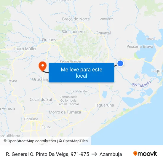 R. General O. Pinto Da Veiga, 971-975 to Azambuja map
