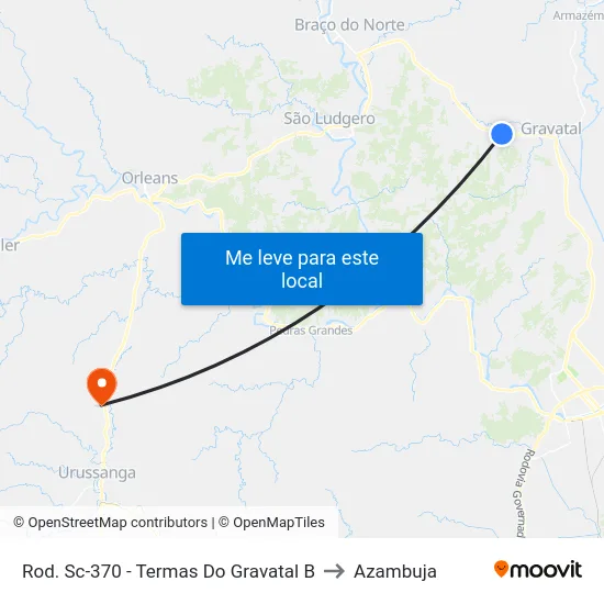 Rod. Sc-370 - Termas Do Gravatal B to Azambuja map