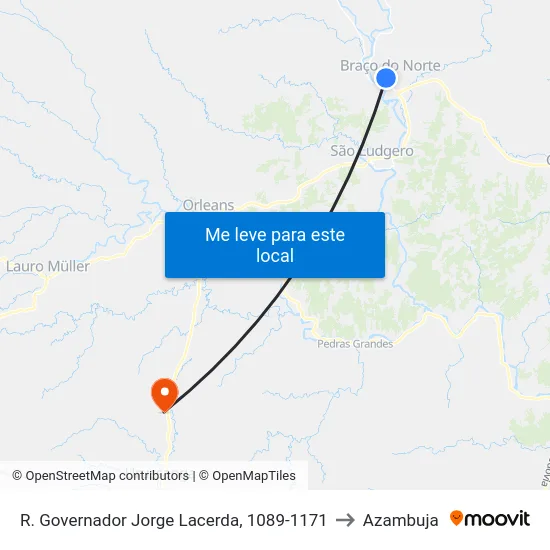 R. Governador Jorge Lacerda, 1089-1171 to Azambuja map
