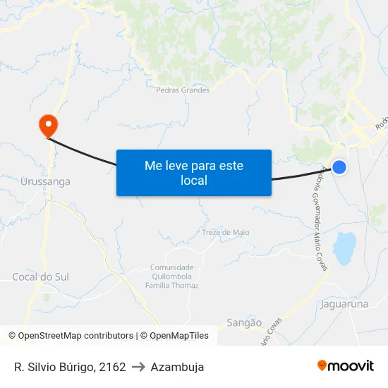 R. Silvio Búrigo, 2162 to Azambuja map