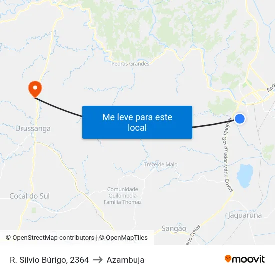 R. Silvio Búrigo, 2364 to Azambuja map