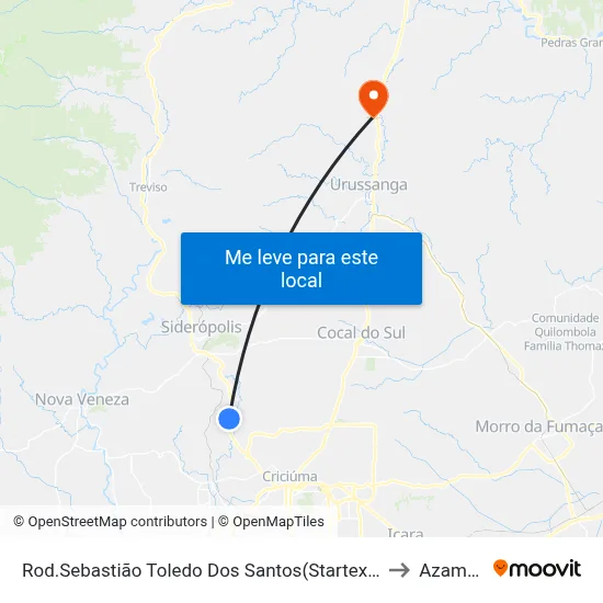 Rod.Sebastião Toledo Dos Santos(Startex Confecções) to Azambuja map
