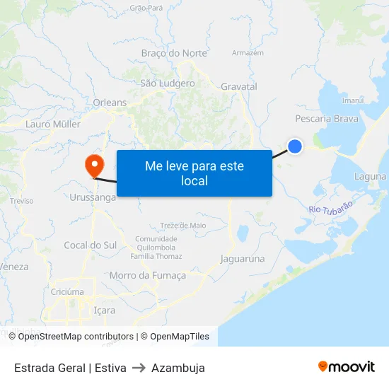 Estrada Geral | Estiva to Azambuja map