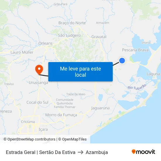 Estrada Geral | Sertão Da Estiva to Azambuja map