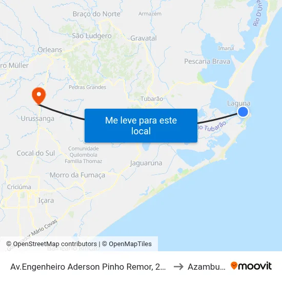 Av.Engenheiro Aderson Pinho Remor, 290 to Azambuja map