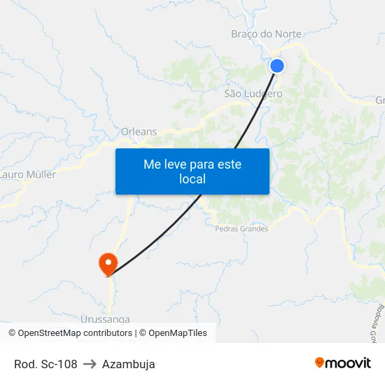Rod. Sc-108 to Azambuja map