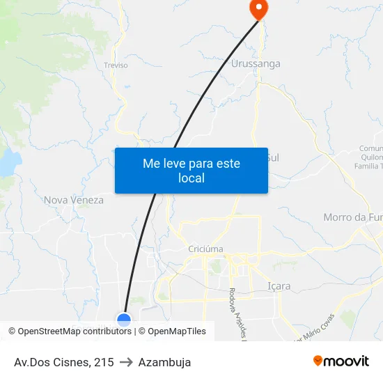 Av.Dos Cisnes, 215 to Azambuja map