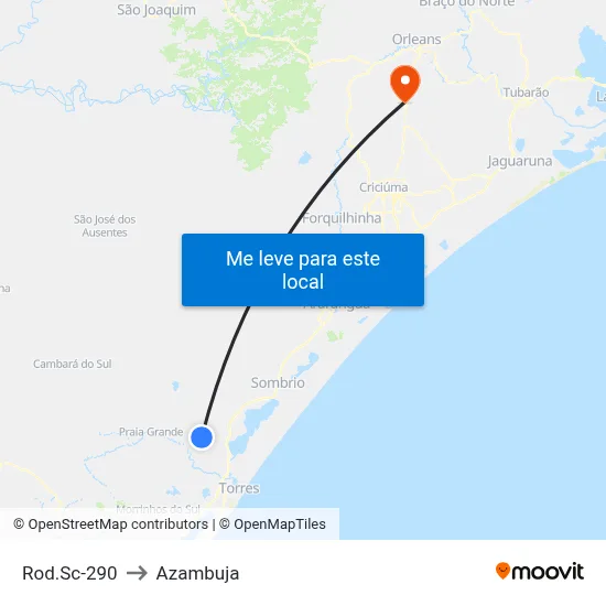 Rod.Sc-290 to Azambuja map