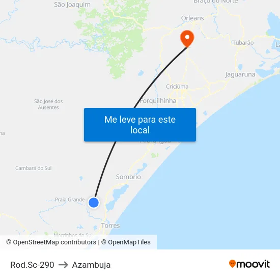 Rod.Sc-290 to Azambuja map