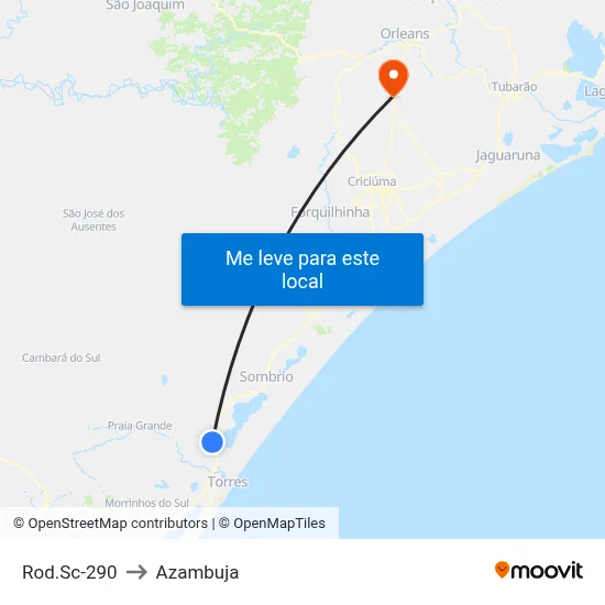 Rod.Sc-290 to Azambuja map