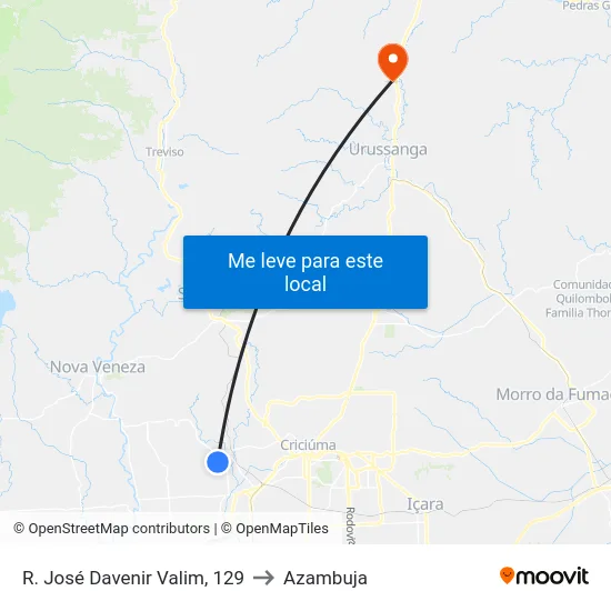 R. José Davenir Valim, 129 to Azambuja map