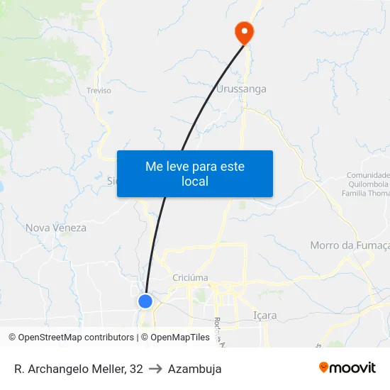 R. Archangelo Meller, 32 to Azambuja map