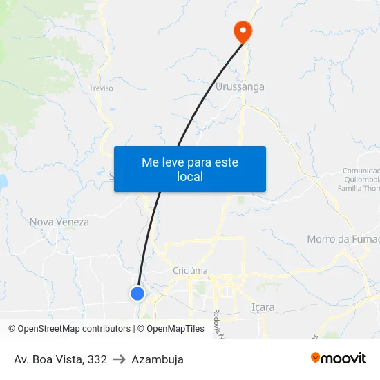 Av. Boa Vista, 332 to Azambuja map