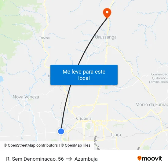 R. Sem Denominacao, 56 to Azambuja map