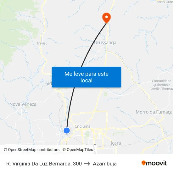 R. Virgínia Da Luz Bernarda, 300 to Azambuja map