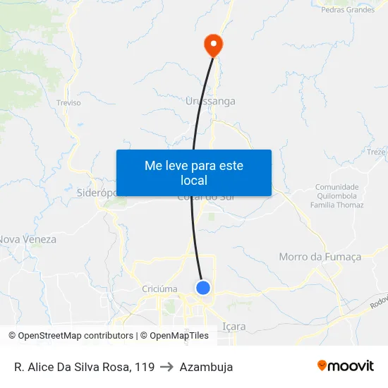 R. Alice Da Silva Rosa, 119 to Azambuja map