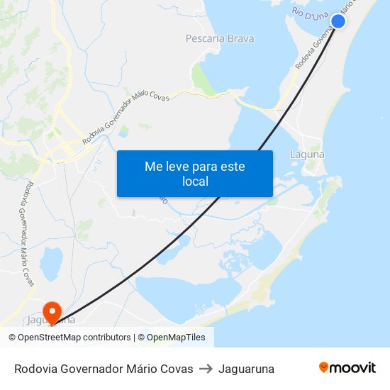 Rodovia Governador Mário Covas to Jaguaruna map