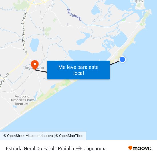 Estrada Geral Do Farol | Prainha to Jaguaruna map