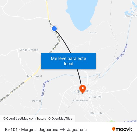 Br-101 - Marginal Jaguaruna to Jaguaruna map