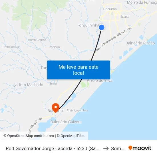 Rod.Governador Jorge Lacerda - 5230 (Sangão Trevo) to Sombrio map