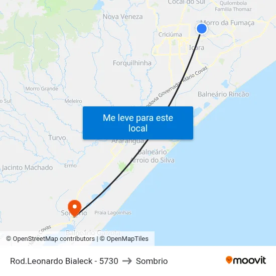 Rod.Leonardo Bialeck - 5730 to Sombrio map
