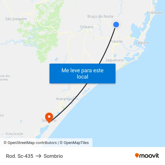 Rod. Sc-435 to Sombrio map