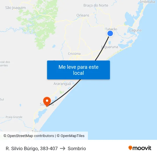 R. Silvio Búrigo, 383-407 to Sombrio map
