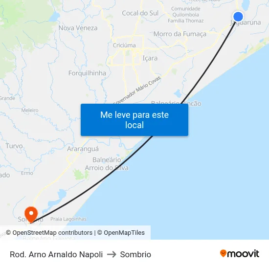 Rod. Arno Arnaldo Napoli to Sombrio map