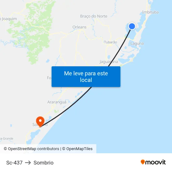 Sc-437 to Sombrio map