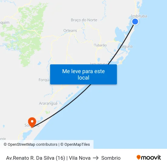 Av.Renato R. Da Silva (16) | Vila Nova to Sombrio map