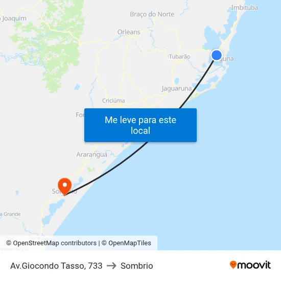 Av.Giocondo Tasso, 733 to Sombrio map